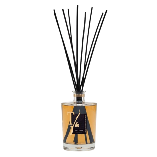 PURA AMBRA STICKS ML.500 HOME FRAGRANCE - TFU (10 Black Bamboo Sticks cm.36 included)