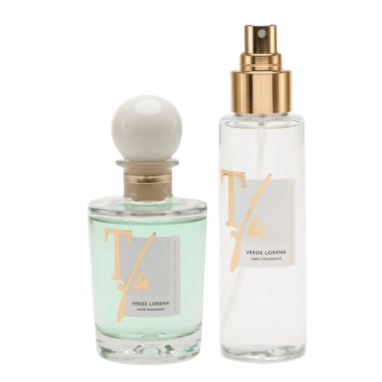 GIFT BOX VERDE LORENA STICKS ML.100 HOME FRAGRANCE+SPRAY ML.100 FABRIC FRAGRANCE