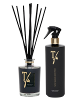 GOLD TIN BOX - NERO DIVINO STICKS ML.250+SPRAYGUN ML500 HOME FRAGRANCE
