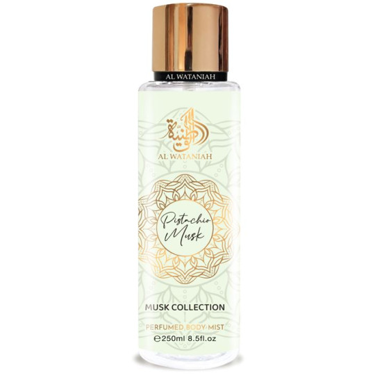 Al Wataniah Musk Collection Pistachio Musk body mist U 250 ml
