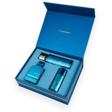 Al Haramain Amber Oud Aqua Dubai gift set (EXP 75 ml + EXP 30 ml + body mist
